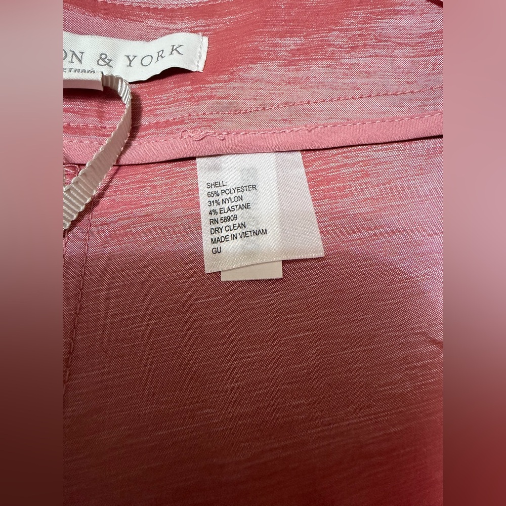 Preston & York Thea Taffeta Wide Leg Pants Sz 6 Rose Pink Satin High Waist NWT - Picture 7 of 8